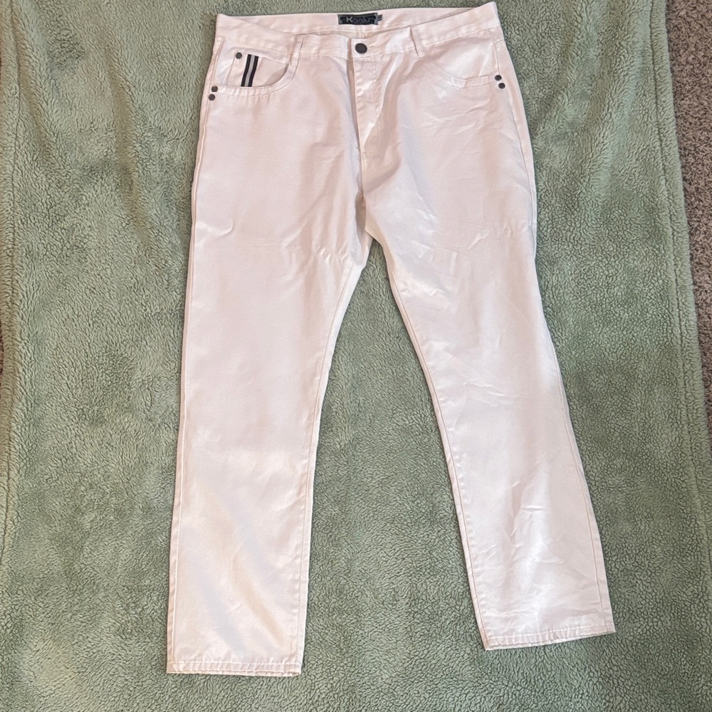 Kaalu White Straight-Leg Pants Sz 40